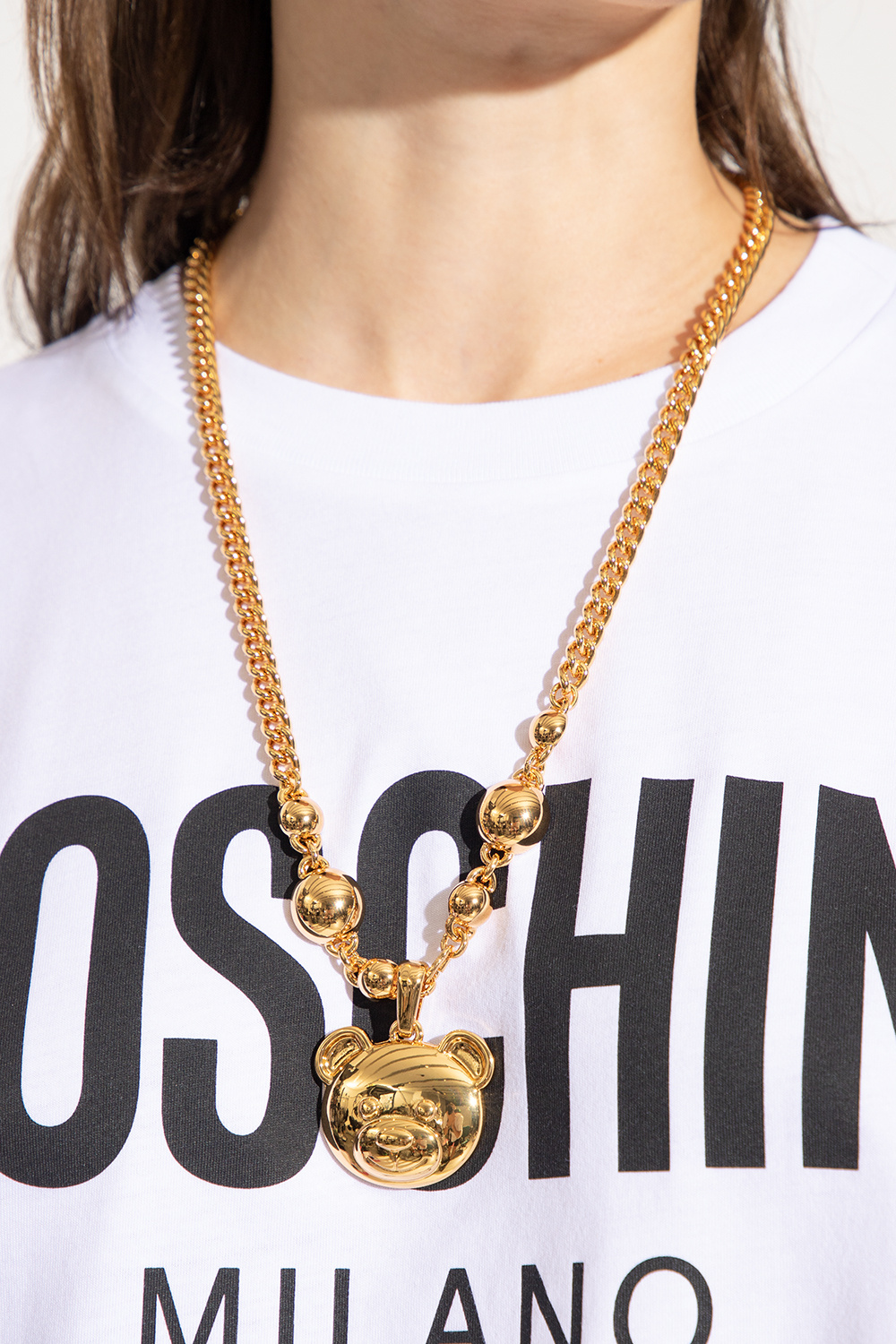 Moschino teddy discount bear necklace